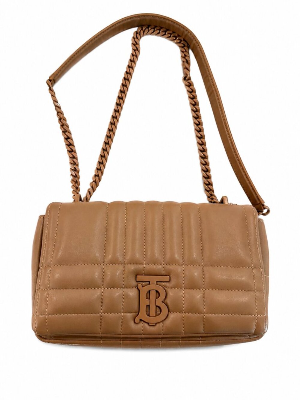 Burberry Lola Quilted Leather Shoulder Bag – Tan/Camel